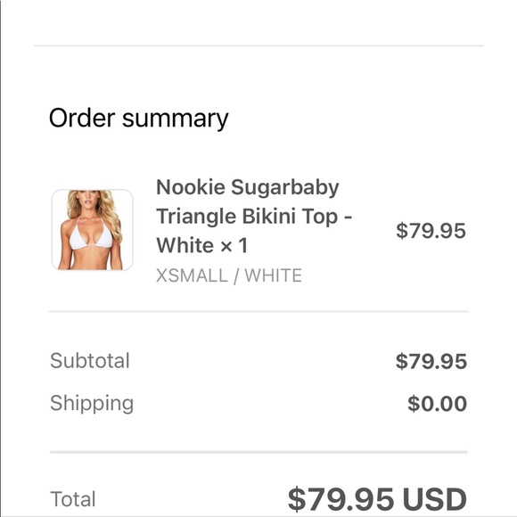 Nookie White SUGAR BABY SLIDE TRIANGLE - Picture 4 of 6